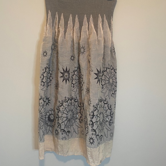 Anthropologie Dress Convertible OS Brown Tan Lapis Fairy - Picture 3 of 10